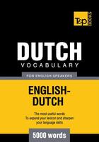 Couverture du livre « Dutch vocabulary for English speakers - 5000 words » de Andrey Taranov aux éditions T&p Books