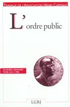 Couverture du livre « Ordre public (l') » de Henri Capitant aux éditions Lgdj