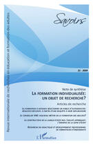 Couverture du livre « La formation individualisée : un objet de recherche ? » de Fretigne Cedric/Jean aux éditions Editions L'harmattan