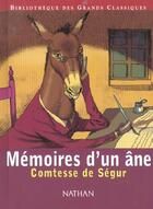 Couverture du livre « Les memoires d'un ane » de Sophie De Ségur aux éditions Nathan