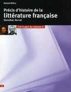 Couverture du livre « Précis d'histoire de la littérature française » de Roland Bietry aux éditions Lep