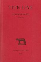 Couverture du livre « Histoire romaine Tome 8 ; L8 » de Tite-Live aux éditions Belles Lettres