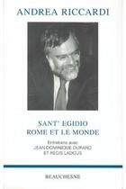 Couverture du livre « Andrea Riccardi, Sant'Egidio Rome » de Durand Jean-Dominiqu aux éditions Beauchesne