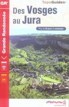 Couverture du livre « Des vosges au jura ; 70-25-39 - gr59 - 510 » de  aux éditions Ffrp