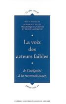 Couverture du livre « Voix des acteurs faibles » de  aux éditions Pu De Rennes