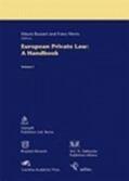 Couverture du livre « European private law : a handbook » de Bussani Mario aux éditions Bruylant