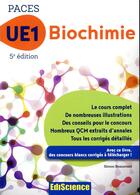 Couverture du livre « PACES UE1 ; biochimie (4e édition) » de Simon Beaumont aux éditions Ediscience