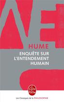 Couverture du livre « Enquête sur l'entendement humain » de David Hume aux éditions Le Livre De Poche