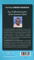 Couverture du livre « Des balbutiements d'un homme libre » de Yves Franck Mbama Ngangoua aux éditions La Doxa