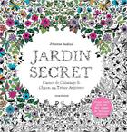 Couverture du livre « Jardin secret : carnet de coloriage & chasse au trésor antistress » de Johanna Basford aux éditions Marabout