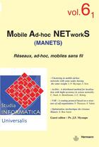 Couverture du livre « Mobile ad-hoc netwokrs (manets) ; réseaux, ad-hoc, mobiles sans fil » de  aux éditions Hermann