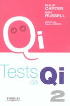Couverture du livre « Tests de qi - tome 2 - coll. qi » de Carter/Russell aux éditions Organisation
