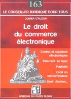 Couverture du livre « Le Droit Du Commerce Electronique » de Olivier D' Auzon aux éditions Puits Fleuri
