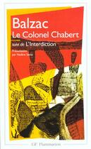 Couverture du livre « Le colonel Chabert ; l'interdiction » de Honoré De Balzac aux éditions Flammarion