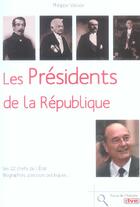 Couverture du livre « Les présidents de la république » de Chantassier aux éditions De Vecchi