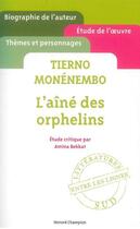Couverture du livre « L'aîné des orphelins, de Tierno Monénembo » de Amina Bekkat aux éditions Honore Champion