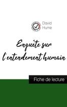 Couverture du livre « Enquête sur l'entendement humain de David Hume : fiche de lecture et analyse complète de l'oeuvre » de David Hume aux éditions Comprendre La Philosophie