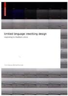 Couverture du livre « Limited language : rewriting design » de Colin Davies aux éditions Birkhauser