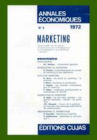 Couverture du livre « Marketing » de Annales Economiques De L'Universite De Clermont Ferrand aux éditions Cujas