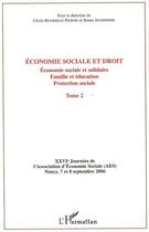 Couverture du livre « Économie sociale et droit t.2 ; économie sociale et solidaire » de Bruno Jeandidier et Bourreau-Dubois Cecile aux éditions L'harmattan