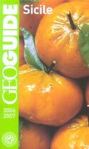 Couverture du livre « GEOguide ; sicile (édition 2006-2007) » de Vinon/Bolle/Gue aux éditions Gallimard-loisirs