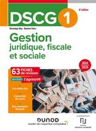 Couverture du livre « DSCG 1 Gestion juridique, fiscale et sociale - Fiches 2024-2025 » de Veronique Roy et Damien Falco aux éditions Dunod