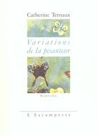 Couverture du livre « Variations de la pesanteur » de Catherine Ternaux aux éditions Escampette