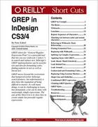 Couverture du livre « GREP in InDesign CS3/CS4 » de Peter Kahrel aux éditions O Reilly