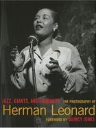 Couverture du livre « Herman leonard jazz, giants, and journeys » de Leonard Herman/Houst aux éditions Scala Gb