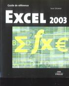 Couverture du livre « Excel 2003 » de Jack Steiner aux éditions Eyrolles
