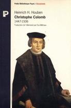 Couverture du livre « Christophe Colomb » de Heinrich H. Houben aux éditions Payot