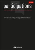 Couverture du livre « Participations 2016/1 - 14 - un tournant participatif mondial ? » de  aux éditions De Boeck Superieur