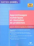 Couverture du livre « Ermel : apprentissages numériques et résolution de problemes ; CE1 ; cycle 2 » de Inrp aux éditions Hatier