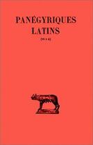 Couverture du livre « Panégyriques latin t.2 ; livre 6-10 » de  aux éditions Belles Lettres