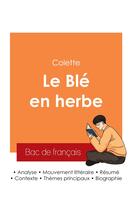 Couverture du livre « Réussir son Bac de français 2025 : Analyse du Blé en herbe de Colette » de Colette aux éditions Bac De Francais