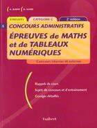 Couverture du livre « Mathematiques Et Tableaux Numeriques ; 2e Edition » de A Bligny et D Suard aux éditions Vuibert