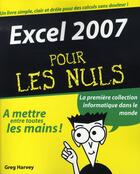 Couverture du livre « Excel 2007 pour les nuls » de Greg Harvey aux éditions First Interactive