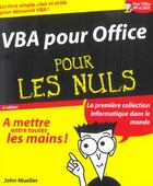 Couverture du livre « Vba pour office pour les nuls (4e édition) » de John Paul Mueller aux éditions First Interactive