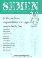 Couverture du livre « SEMEN T.29 ; la théorie du discours. fragments d'histoire et de critique » de Revue Semen aux éditions Pu De Franche Comte