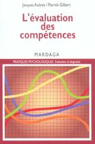 Couverture du livre « L'evaluation des competences » de Aubret/Gilbert aux éditions Mardaga Pierre