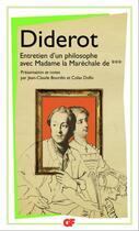 Couverture du livre « Entretien d'un philosophe avec Madame la Maréchale de *** » de Denis Diderot aux éditions Flammarion