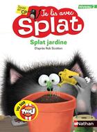 Couverture du livre « Splat jardine - niveau 2 » de Rob Scotton aux éditions Nathan