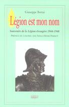 Couverture du livre « Legion est mon nom » de Giuseppe Bottai aux éditions Italiques