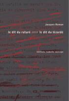 Couverture du livre « Le dit du raturé / Le dit du lézardé » de Jacques Roman aux éditions Isabelle Sauvage