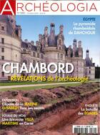 Couverture du livre « Archeologia n 580 chambord, fontainebleau, blois, roissy - octobre 2019 » de  aux éditions Archeologia