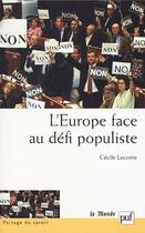 Couverture du livre « L'europe face au defi populiste » de Leconte Cecile aux éditions Puf