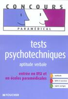 Couverture du livre « Tests Psychotechniques, Aptitude Verbale » de Michele Eckenschwiller aux éditions Foucher