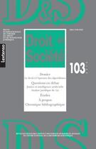 Couverture du livre « Revue droit et societe, 2019 n 103 » de  aux éditions Lgdj