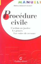 Couverture du livre « Manuel de procedure civile » de Douchy-Oudot M aux éditions Gualino