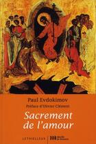 Couverture du livre « Sacrement de l'amour » de Paul Evdokimov aux éditions Lethielleux